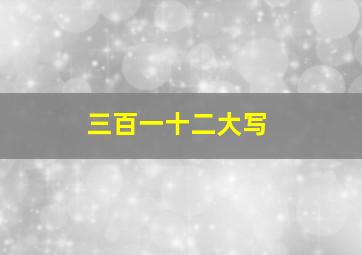 三百一十二大写