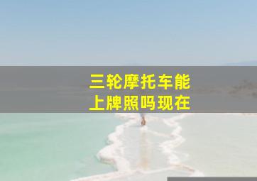 三轮摩托车能上牌照吗现在