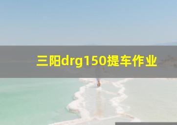 三阳drg150提车作业