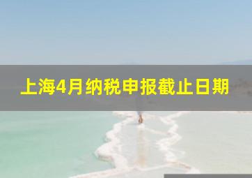 上海4月纳税申报截止日期