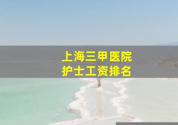 上海三甲医院护士工资排名