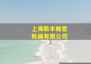 上海勒丰精密机械有限公司