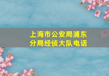 上海市公安局浦东分局经侦大队电话