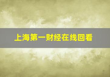 上海第一财经在线回看