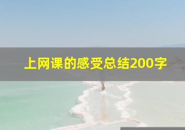 上网课的感受总结200字