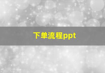 下单流程ppt