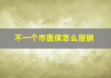 不一个市医保怎么报销