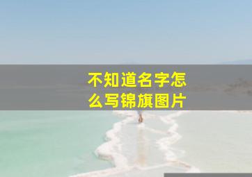 不知道名字怎么写锦旗图片