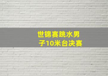 世锦赛跳水男子10米台决赛