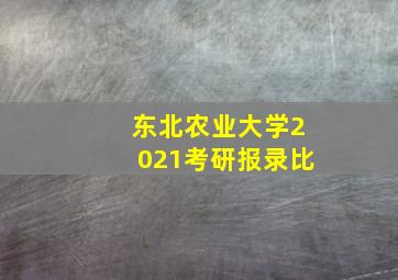 东北农业大学2021考研报录比