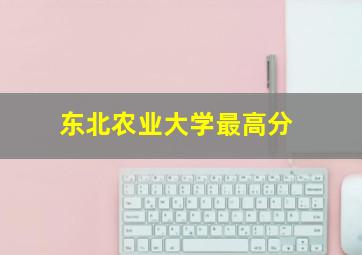 东北农业大学最高分