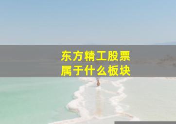 东方精工股票属于什么板块