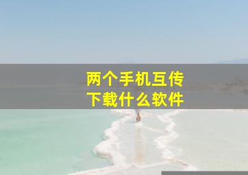 两个手机互传下载什么软件