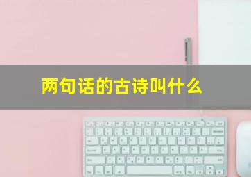 两句话的古诗叫什么