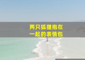 两只狐狸抱在一起的表情包