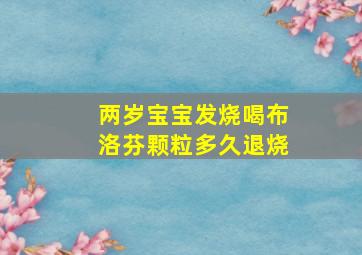 两岁宝宝发烧喝布洛芬颗粒多久退烧