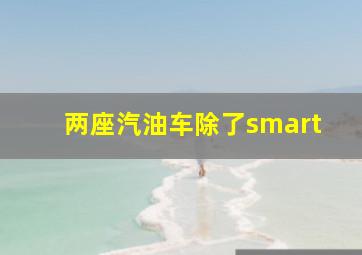 两座汽油车除了smart