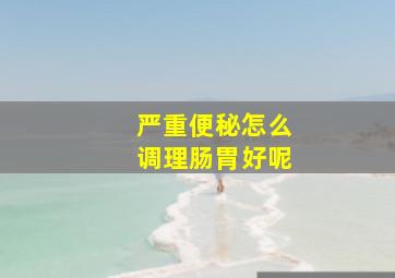 严重便秘怎么调理肠胃好呢