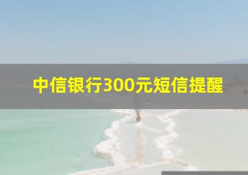 中信银行300元短信提醒