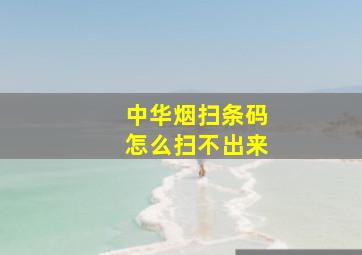 中华烟扫条码怎么扫不出来