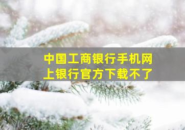 中国工商银行手机网上银行官方下载不了