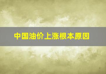 中国油价上涨根本原因