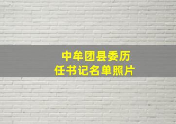 中牟团县委历任书记名单照片