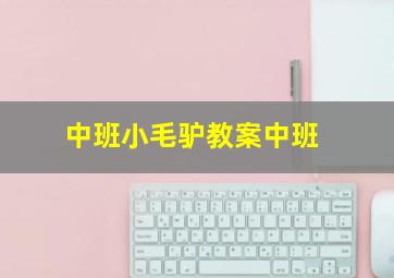 中班小毛驴教案中班