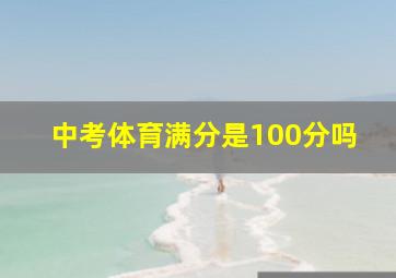 中考体育满分是100分吗