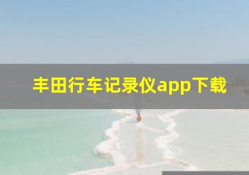 丰田行车记录仪app下载