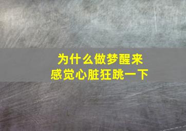 为什么做梦醒来感觉心脏狂跳一下