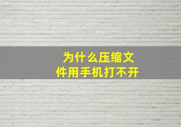 为什么压缩文件用手机打不开