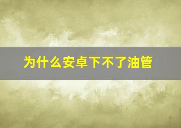 为什么安卓下不了油管