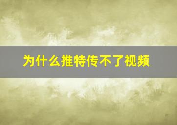 为什么推特传不了视频