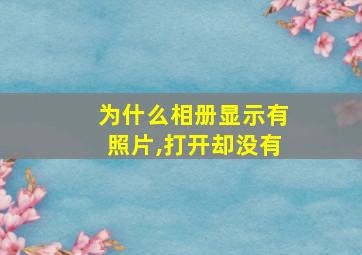 为什么相册显示有照片,打开却没有