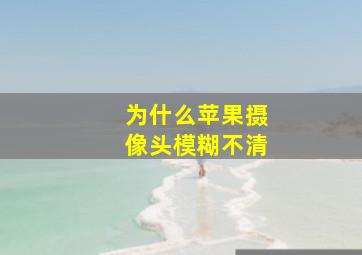 为什么苹果摄像头模糊不清