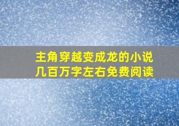 主角穿越变成龙的小说几百万字左右免费阅读