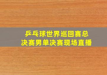 乒乓球世界巡回赛总决赛男单决赛现场直播