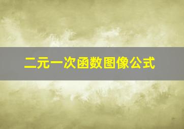 二元一次函数图像公式