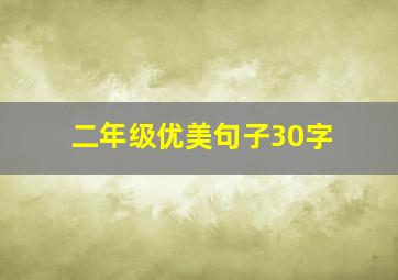 二年级优美句子30字