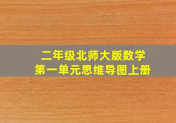 二年级北师大版数学第一单元思维导图上册