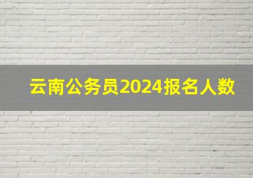 云南公务员2024报名人数