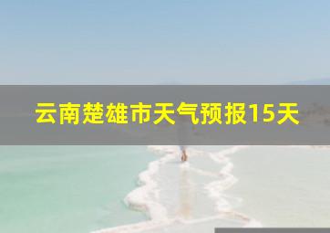 云南楚雄市天气预报15天