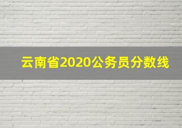 云南省2020公务员分数线