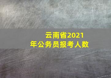 云南省2021年公务员报考人数