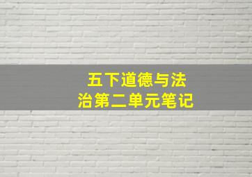 五下道德与法治第二单元笔记