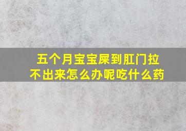 五个月宝宝屎到肛门拉不出来怎么办呢吃什么药