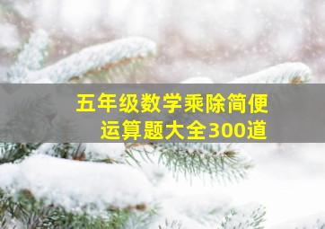 五年级数学乘除简便运算题大全300道