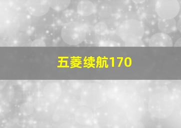 五菱续航170