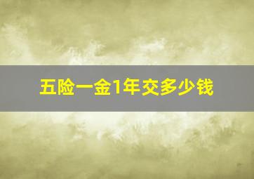 五险一金1年交多少钱